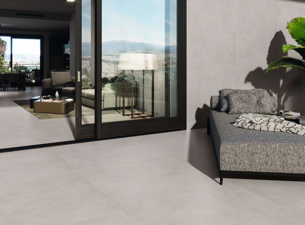 Carrelage terrasse effet b&eacute;ton contemporain - Strapex Maroc
